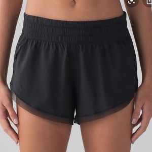 Lululemon Black Shorts Mesh Trim